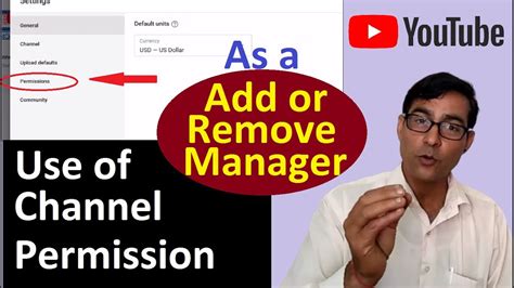 youtube channel manager permissions